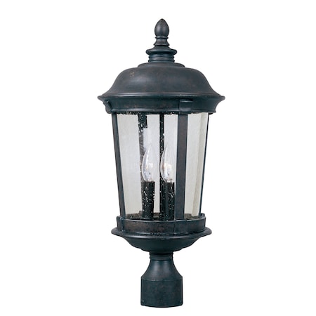 Maxim Lighting Dover DC 3-Light 10" Wide Bronze Outdoor Pole/Post Mount 3021CDBZ